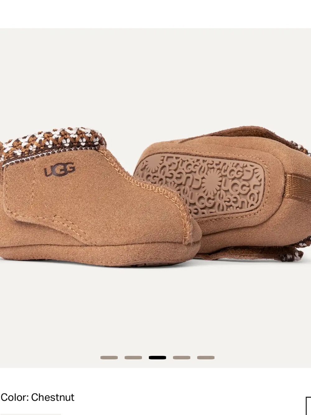 UGG Chestnut Suede Baby Booties